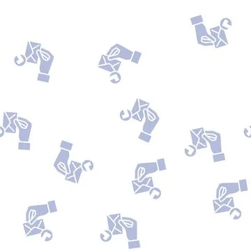 Approved message glyph seamless pattern Stock Illustration