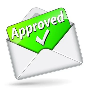 Approved message Stock Illustration