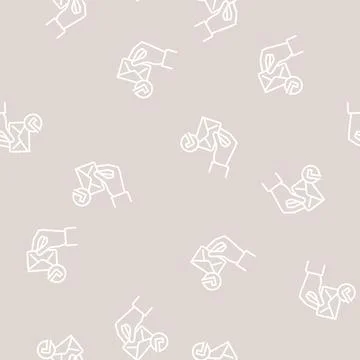 Approved message line seamless pattern Illustrazione stock