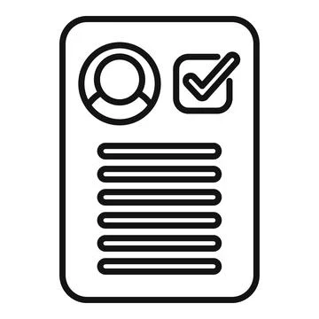 Approved paper icon outline vector. Server process Stock Illustration