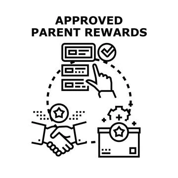 Approved parent rewards program for children achievement Stock Illustration