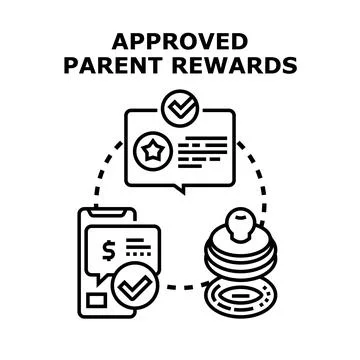 Approved parent rewards program concept vector illustration 库存插图
