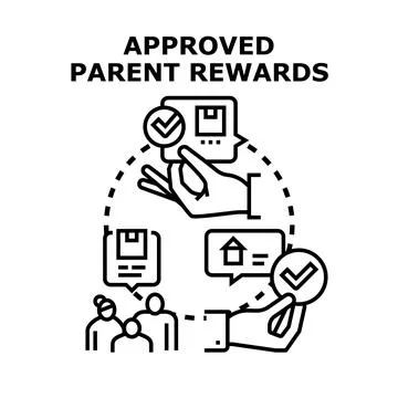 Approved parent rewards program for family benefits Stock Illustration