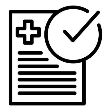 Approved pass icon outline vector. Vaccine covid Stock Illustration