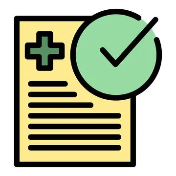 Approved pass icon vector flat Stock Illustration