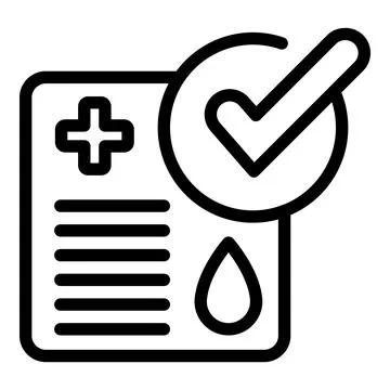 Approved passport icon outline vector. Covid vaccine Stock Illustration