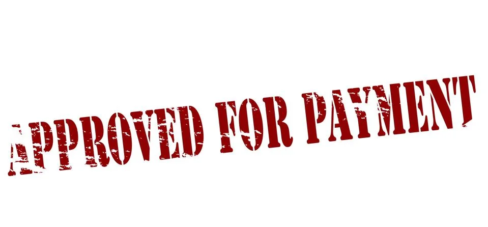 Approved for payment Stock Illustration