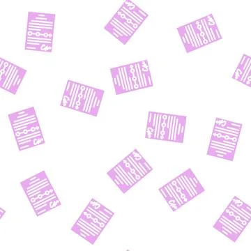 Approved plan glyph vector seamless pattern Illustrazione stock