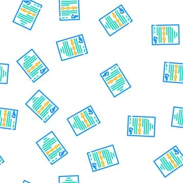 Approved plan vector seamless pattern Illustrazione stock