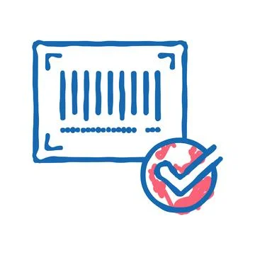 Approved qr code color icon vector isolated illustration Stock Illustration