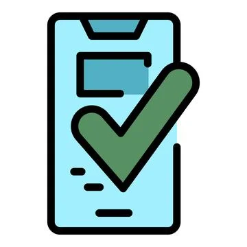 Approved quiz icon vector flat Stock Illustration