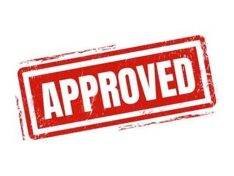 Approved red stamp style 스톡 일러스트
