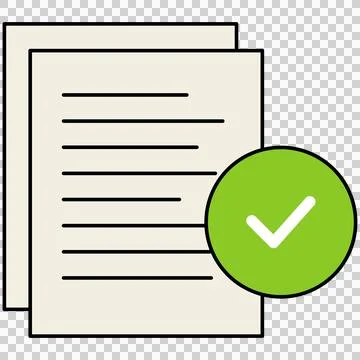 Approved report Ilustración de archivo