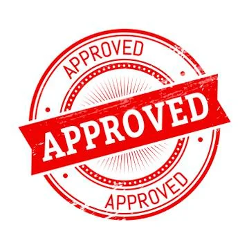 Approved round stamp 스톡 일러스트