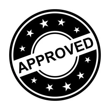 Approved rubber stamp icon vector for graphic design, logo, website, social m Stock-Illustration