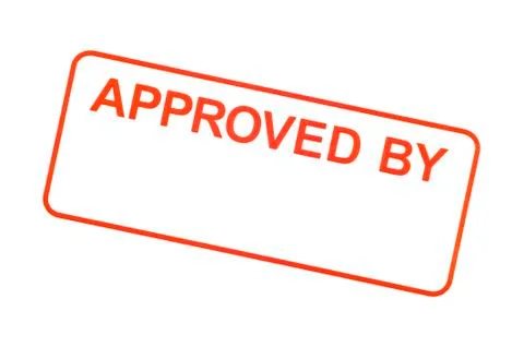 Approved By Rubber Stamp Stock Illustration