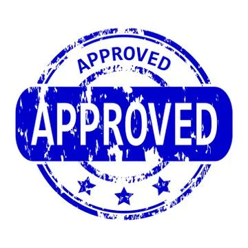 Approved rubber stamp Stock Illustration