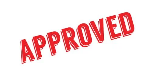 Approved rubber stamp Stock Illustration