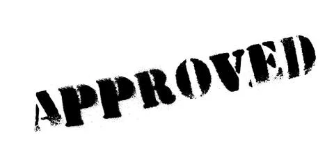 Approved rubber stamp Stock Illustration
