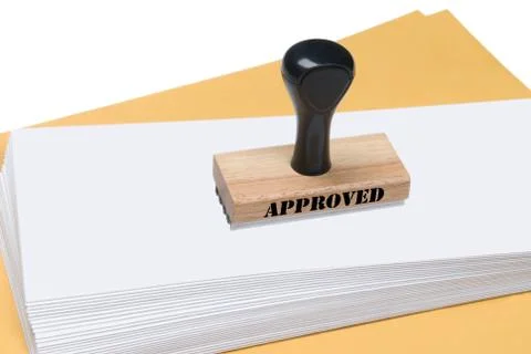 Approved rubber stamp Stock Photos