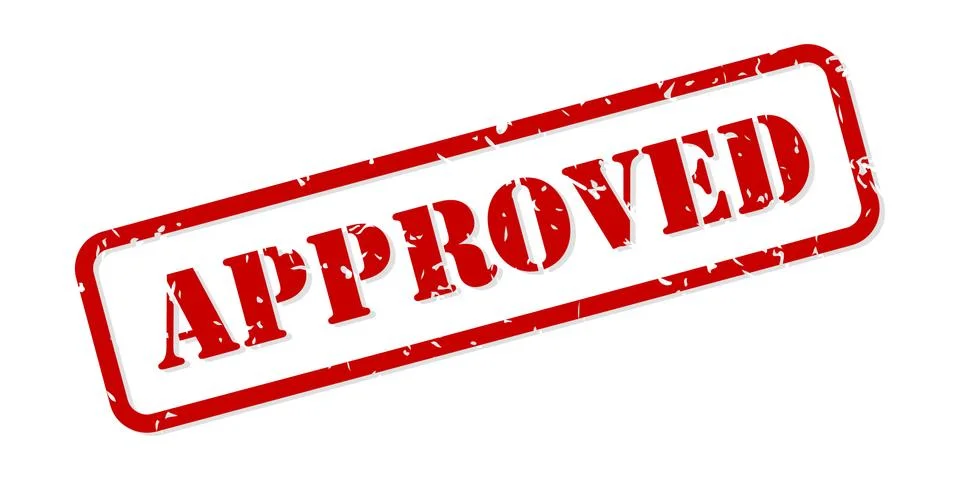 Approved Rubber Stamp Vector Stock Illustration