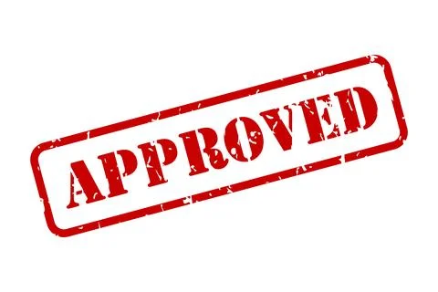 Approved Rubber Stamp Vector Stock Illustration