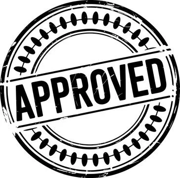APPROVED Rubber Stamps seal Stock Illustration