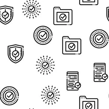 Approved Seamless Pattern Vector イラスト素材