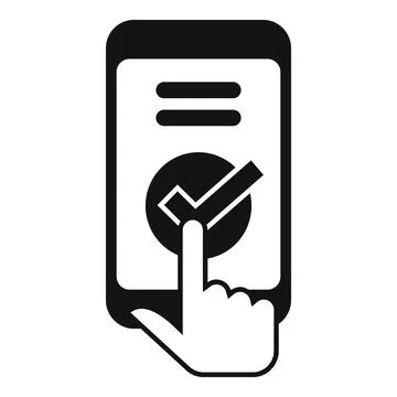Approved sign in device icon simple vector. Two factor verify Stock Illustration