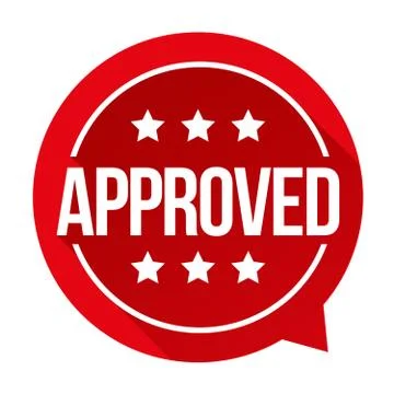 Approved sign vector badge Stock Illustration