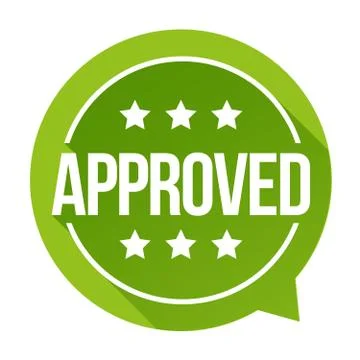 Approved sign vector badge Stock Illustration