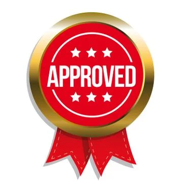 Approved sign vector badge Illustrazione stock
