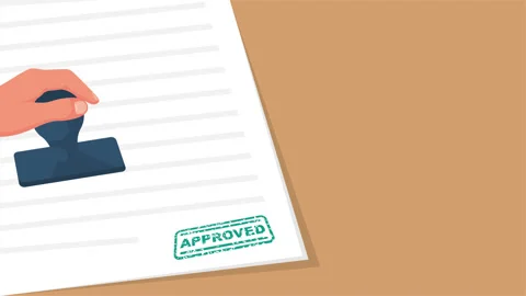 Approved stamp after Stock Footage 136290428