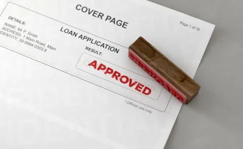Approved Stamp And Application Form Stock Illustration
