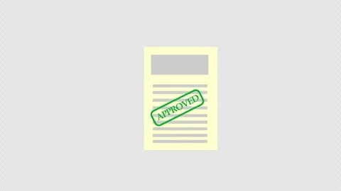 Approved Stamp Animation Minimal Confirmation Icon Vídeos de archivo 334357077