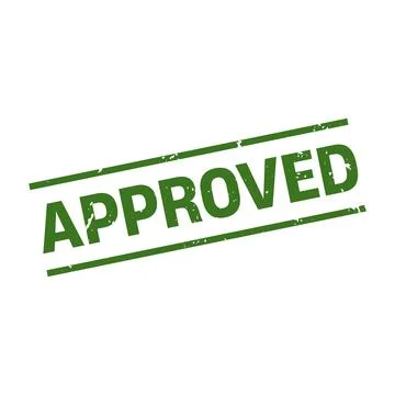 Approved Stamp. Approved Square Sign Illustrazione stock