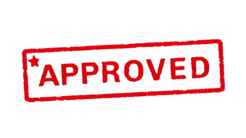 Approved Stamp effects Animation on White Background and Green Screen Stock Footage 154721022