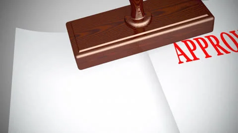 Approved stamp Stock Footage 24924782