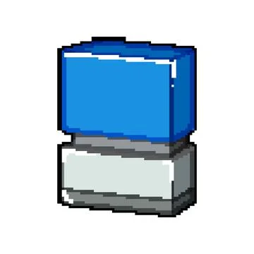 Approved stamp handle pixel art vector illustration Illustration