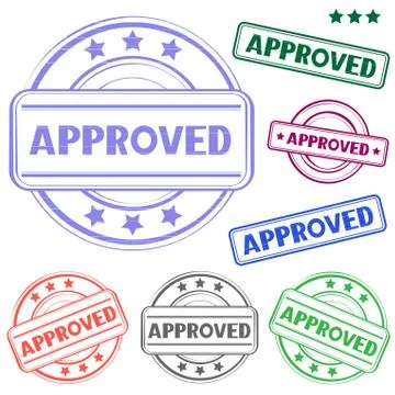 Approved stamp Stock Illustration