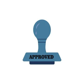 Approved stamp. Illustrazione stock