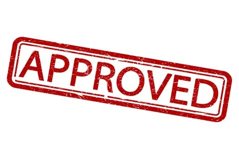Approved stamp isolated on white background. Vector art. Stock Illustration