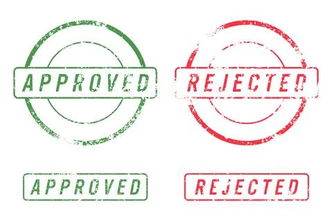 Approved stamp mark vector illustration isolated on white background Stock Illustration