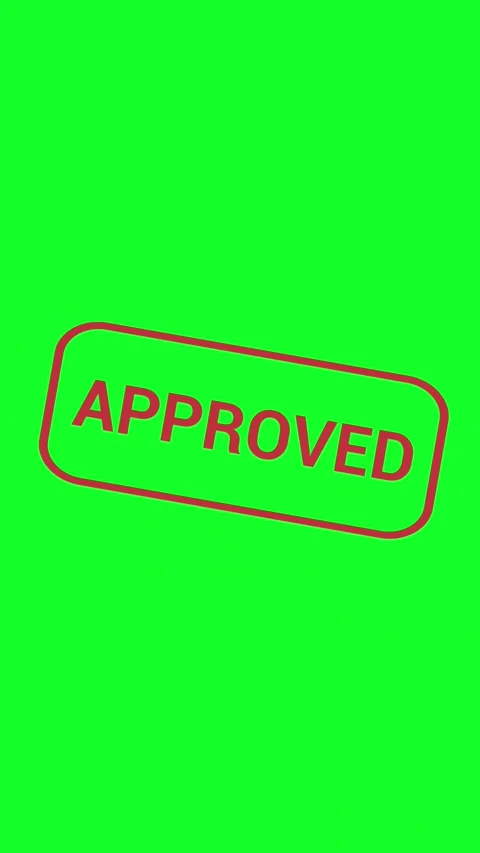 Approved Stamp Motion Graphic On Green Screen Stock Footage 346565208