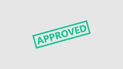 Approved stamp Seal animation on transpa... | Stock Video | Pond5