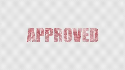 Approved stamp sign. Video stock 265838608