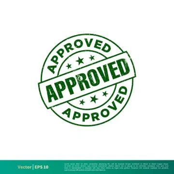 Approved Stamp Vector Template Stock Illustration