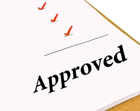 Approved Status Checklist Stock Photos