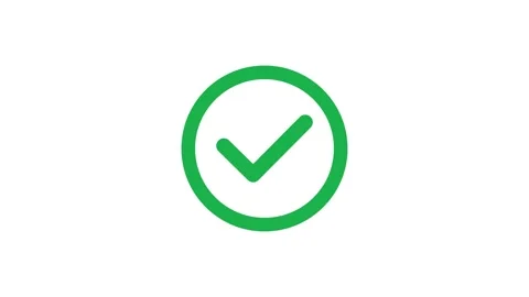 Approved success checkmark circle animation Stock Footage 330524923
