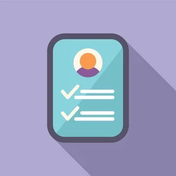 Approved tablet online user icon flat vector. New register login Stock Illustration